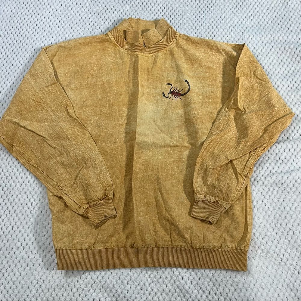 Lifestyles pull over shirt, long sleeve, scorpions on back, lightweight fabric.
